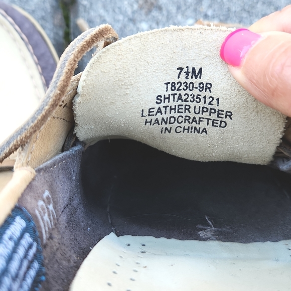 Dexter Tide Aqua Sports Cream/Blue/Stone Nubuck Moccasin Deck Shoes - Picture 9 of 9